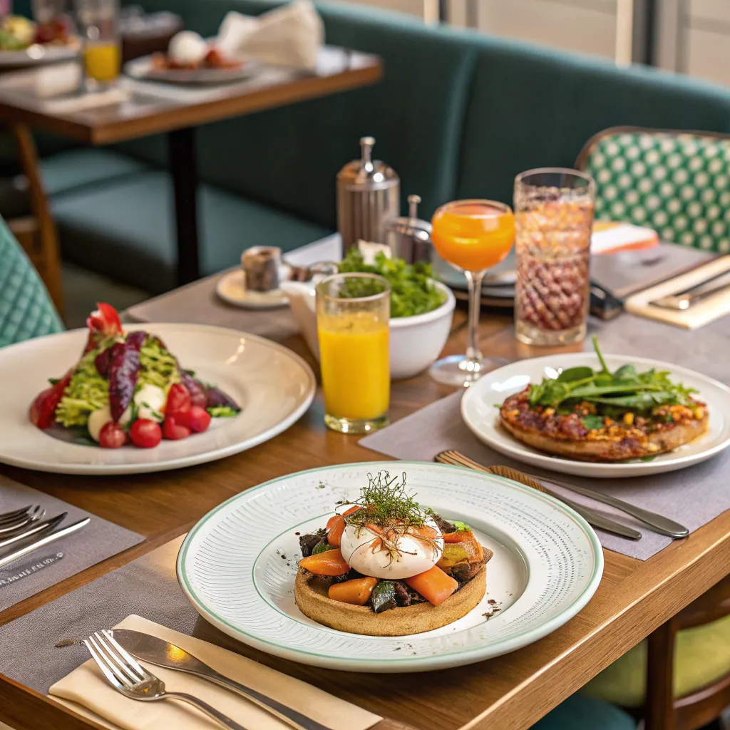 Gourmet dishes served in our cafe
